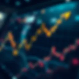 Graph illustrating stock market decline