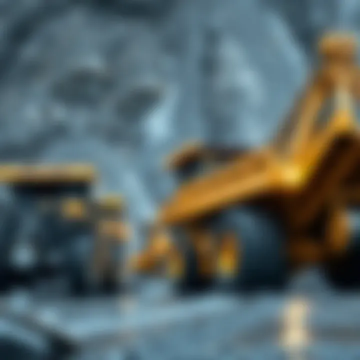 Coal mining operation showcasing heavy machinery