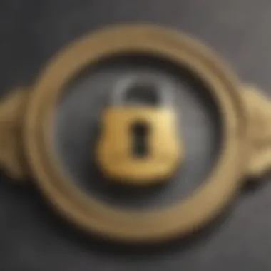 Lock symbol representing security in money transfers